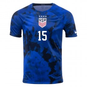 USA RAPINOE 15 Matchtröjor Borta Fotbollströja VM 2022